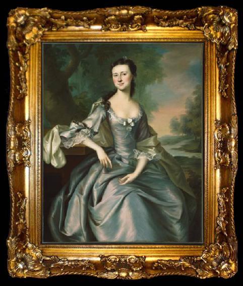 framed  Joseph Blackburn Portrait of Susan Apthorp, ta009-2